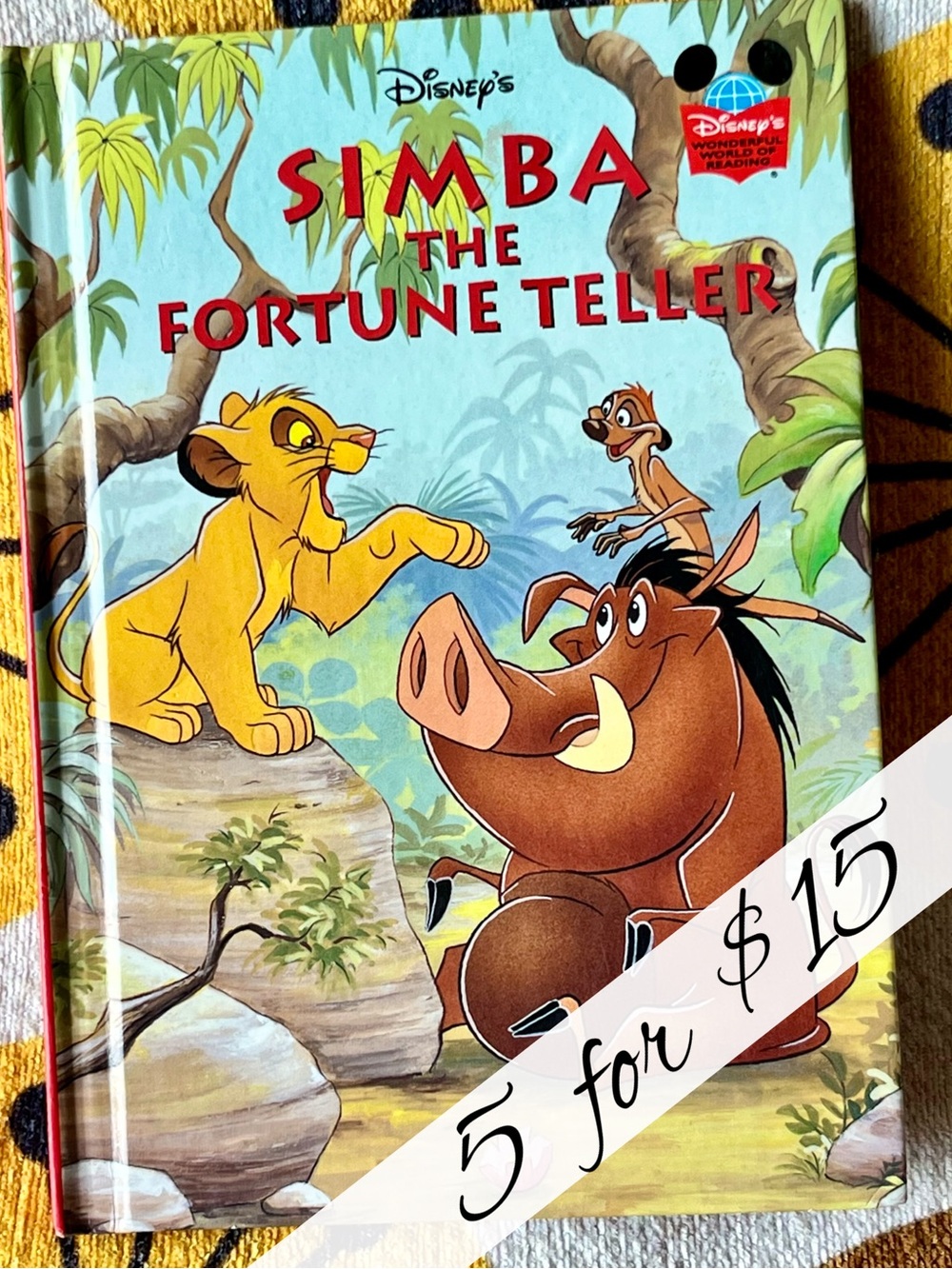 VTG 1998 Disneys Lion King Simba The Fortune Tellers Hardback Book
